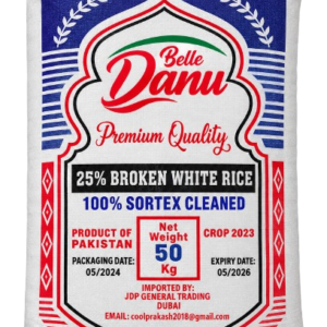 Belle Danu 25% Broken White Rice – 50 KG