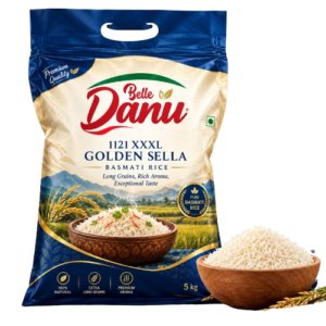 Belle Danu 1121 XXXL Golden Sella Basmati Rice – 5 KG